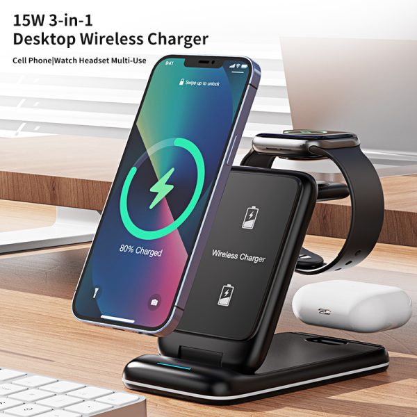 Foldable Wireless Desktop Charger K8 - Image 7