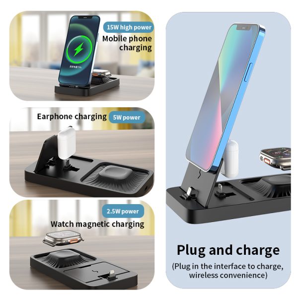 Foldable 3 in 1 Wireless Charger Z15