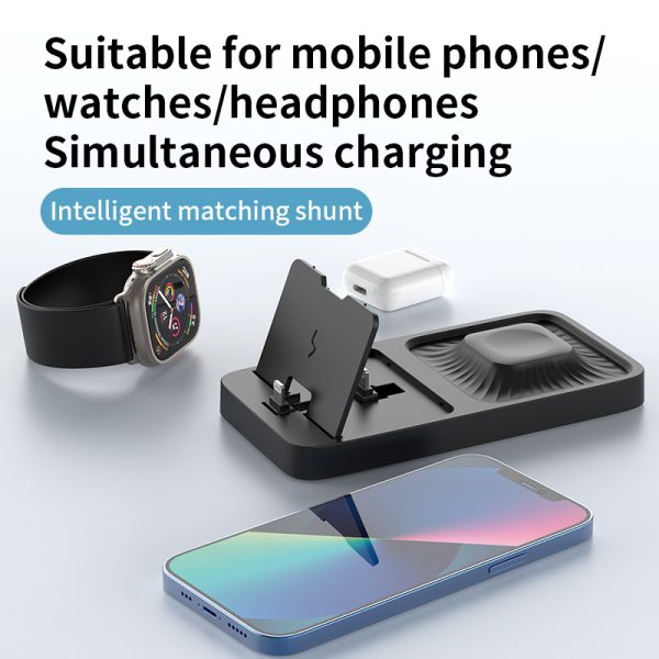 Foldable 3 in 1 Wireless Charger Z15 - Image 3