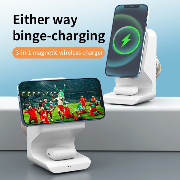 Rotated 3 in 1 Magnetic Wireless Charging Station D12