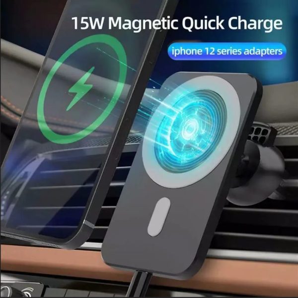 15W with 360° Rotation and Secure Mount Magnetic Car Wireless Charger X16 - Image 3