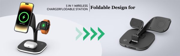 5-in-1 Foldable with Touch Controls and Superior Safety Wireless Charging Station UD22PRO - Image 6