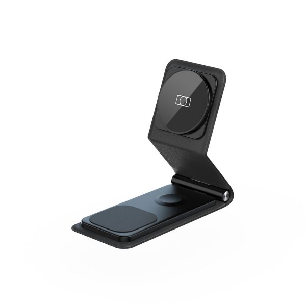 Foldable 3-in-1 with Adjustable Angles Magnetic Wireless Charger HY026 - Image 9