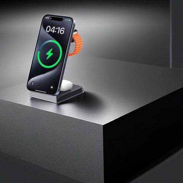 Magnetic 3-in-1 Wireless Charger with Aluminum Alloy Build 3C022 - Image 8