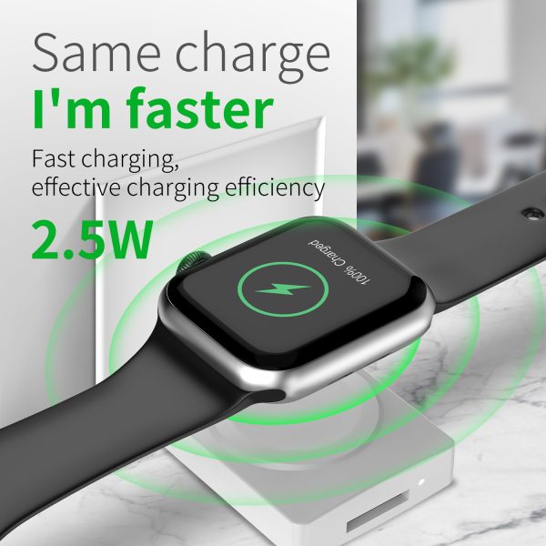 Magnetic Apple Watch Wireless Charger with TF/SD Card Reader S02 - Image 10