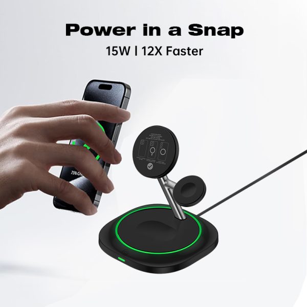 Magnetic 3-in-1 Fast Charging Station D11A - Image 4