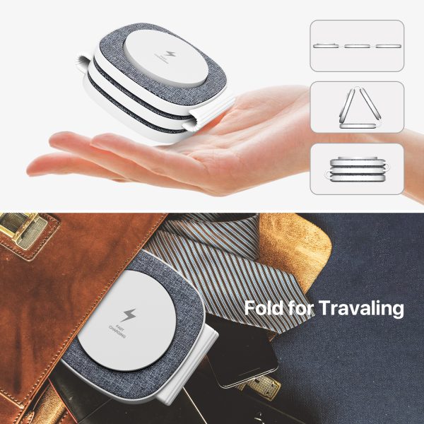 Foldable 15W with Adjustable Stand and Travel-Friendly Design Wireless Charger  T1 - Image 6