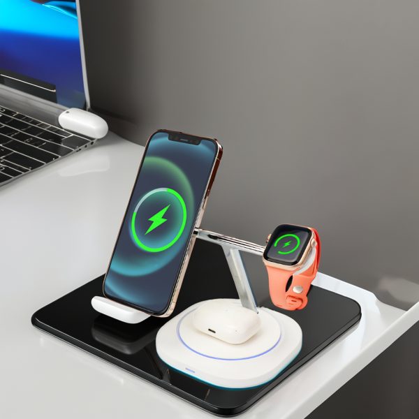 Magnetic 3-in-1 Wireless Fast Charger with Multi-Device Compatibility D10A - Image 3