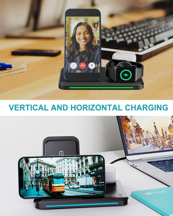 3-in-1 for Phones, AirPods, and Apple Watches  Fast Wireless Charging Station Z10