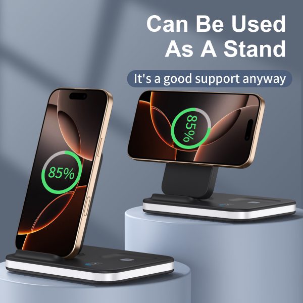 Magnetic Foldable 4-in-1 Wireless Charger with Ambient Light MW115A - Image 6