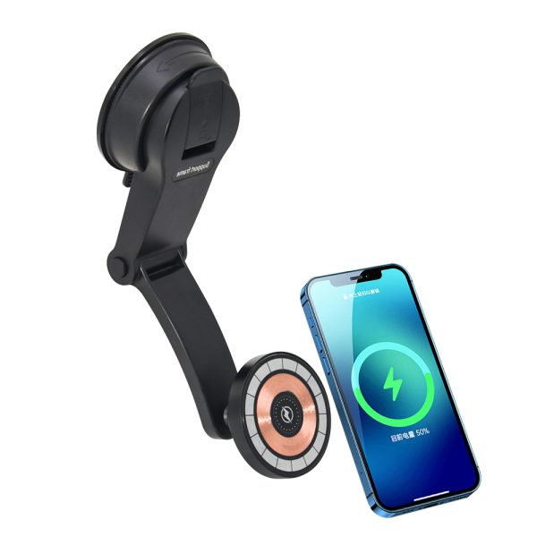 150° Adjustable Car Wireless Charger with Vacuum Suction MW195